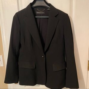 Dana Bushman women black one button blazer